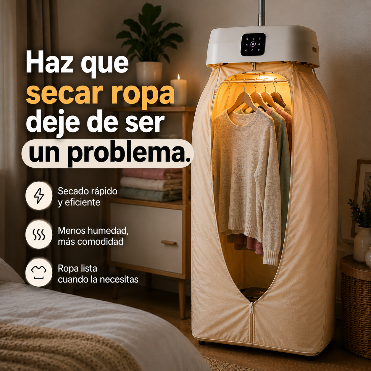 CozyDry™- Tu ropa seca siempre,sin importar el clima ni el espacio que tengas