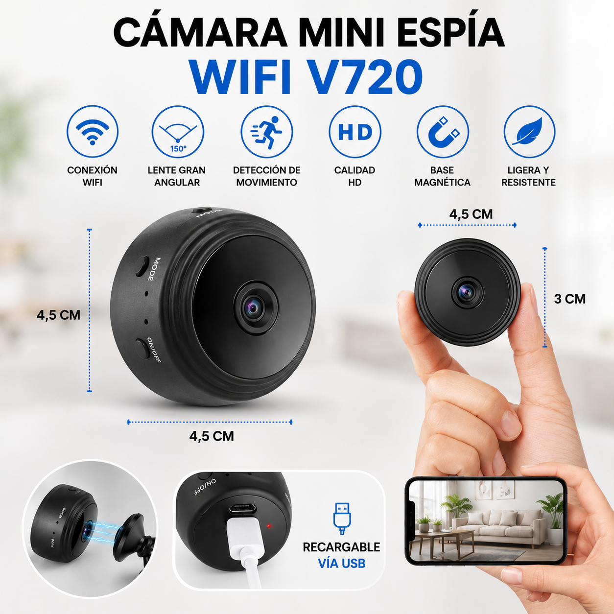 Mini Camara Espía USB