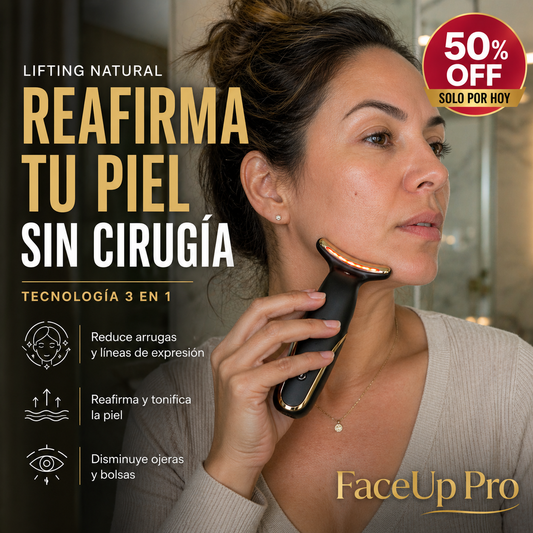 Reafirma tu rostro sin cirugía. Tecnología 3 en 1 que trabaja donde las cremas no llegan