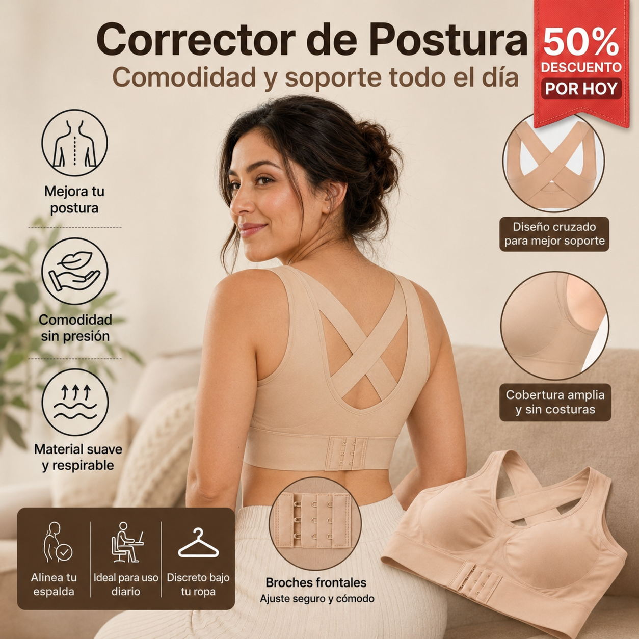 ErgoFem - Mejora tu postura, luce más estilizada y siéntete cómoda todo el día