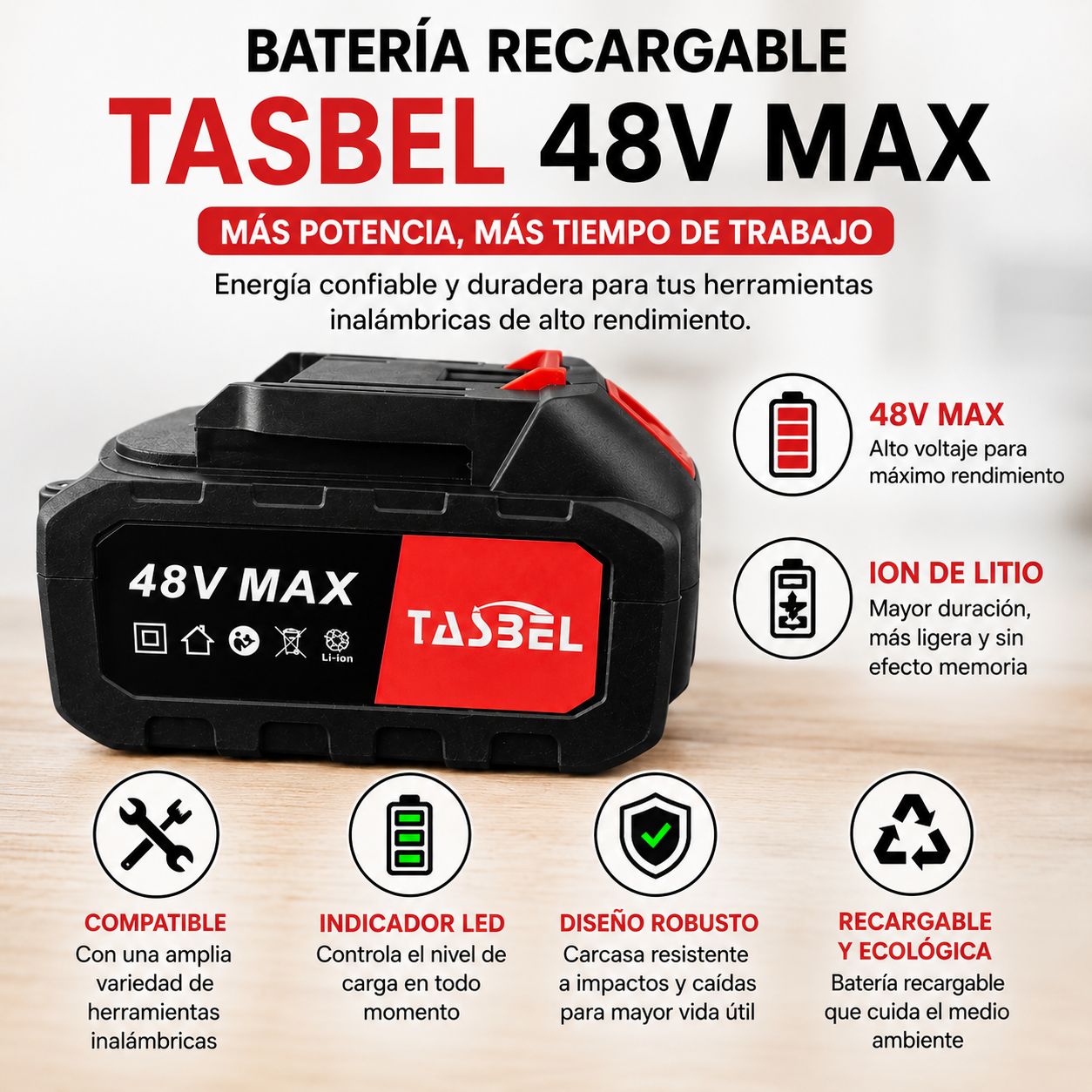 Batería 48V Recargable
