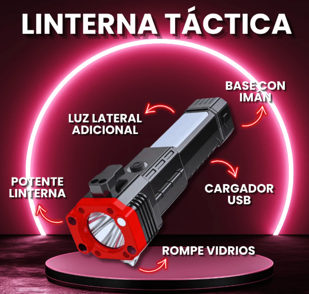 Linterna Recargable 4 En 1
